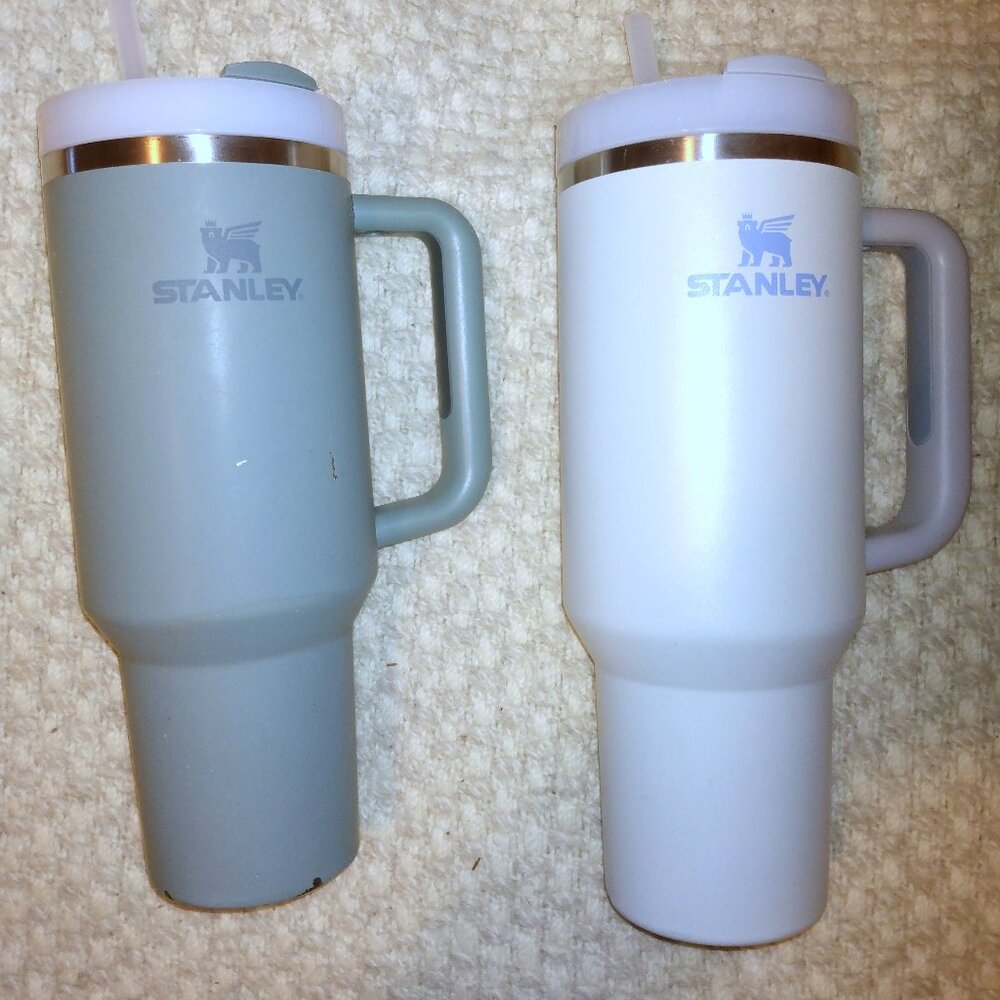Stanley 40oz Green & Ivory Insulated Tumblers Set of 2 – Travel Stainless Steel
